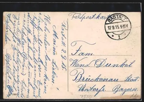 AK Rastatt, Einsiedlerkapelle und Wasserturm