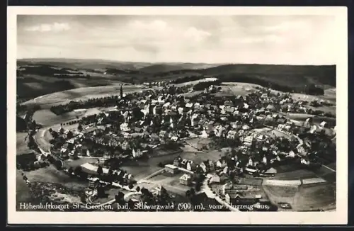 AK St. Georgen /bad. Schwarzwald, Ansicht vom Flugzeug aus