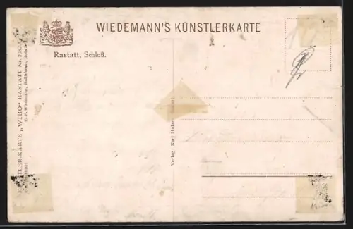 AK Rastatt, Blick zum Schloss