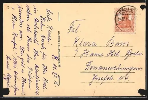 AK Rastatt, Marktplatz mit Johannisbrunnen