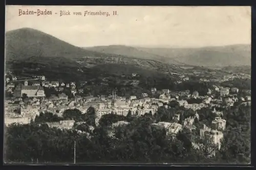 AK Baden-Baden, Blick vom Friesenberg