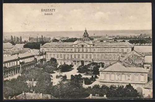 AK Rastatt, Schloss aus der Vogelschau