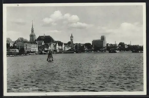 AK Kappeln a. d. Schlei, Ortsansicht mit Kirche