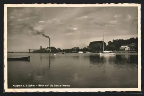 AK Kappeln a. d. Schlei, Blick auf die Nestlé-Werke
