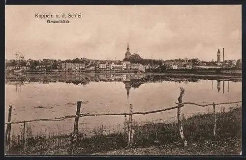 AK Kappeln a. d. Schlei, Panoramaansicht des Ortes