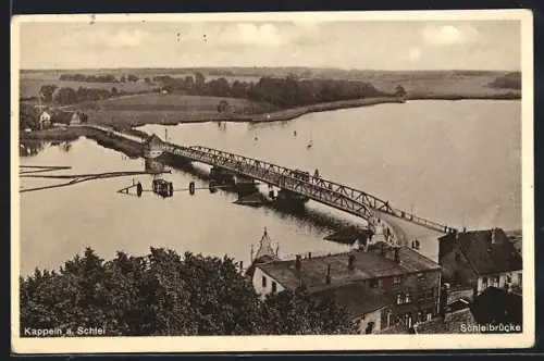AK Kappeln a. Schlei, Schleibrücke aus der Vogelschau