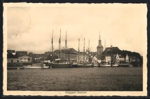AK Kappeln /Schlei, Segelschiffe am Ufer