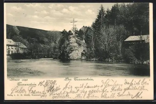 AK Traunstein, Traunstein mit Kreuz