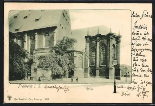AK Freiberg i. S., Blick zum Dom