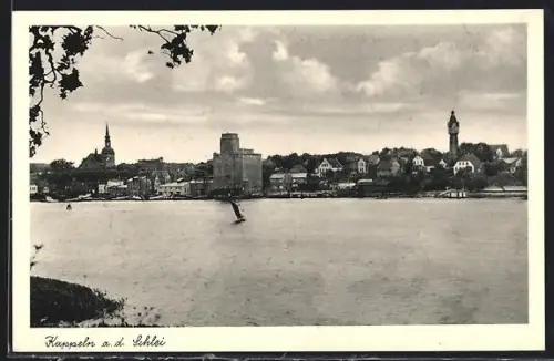 AK Kappeln a. d. Schlei, Ortsansicht mit Kirche