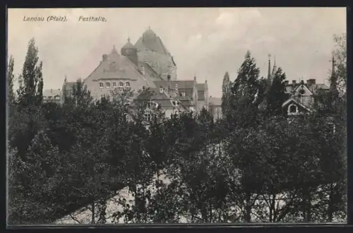 AK Landau /Pfalz, Blick zur Festhalle