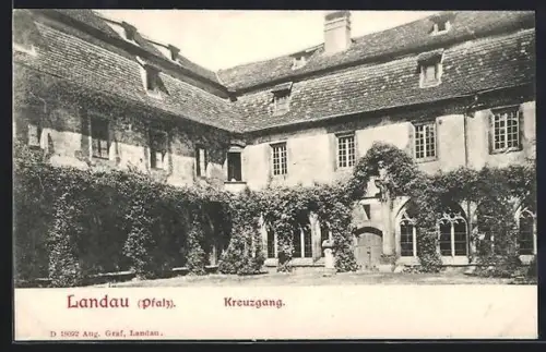 AK Landau /Pfalz, Blick zum Kreuzgang