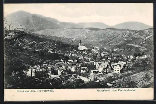 AK Gernsbach /Schwarzwald, Ansicht vom Fechtenbuckel