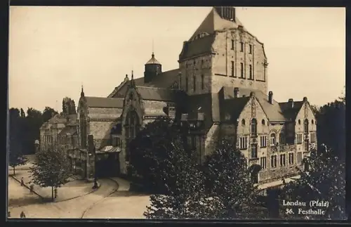 AK Landau /Pfalz, Blick zur Festhalle