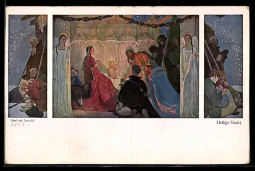 Künstler-AK sign. Herbert Arnold: Heilige Nacht