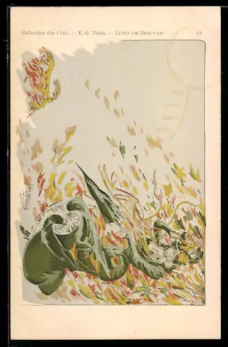 Künstler-AK sign. Lubin de Beauvais: Blumen auf einer Wiese