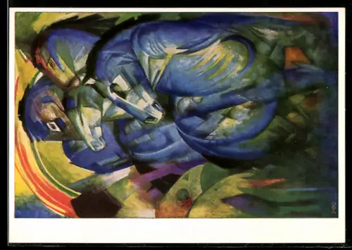 Künstler-AK sign. Franz Marc: Turm der Blauen Pferde