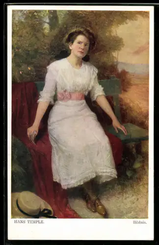 Künstler-AK sign. Hans Temple: Bildnis