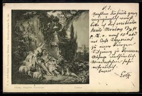 Künstler-AK sign. Franc. Boucher: Pastorale