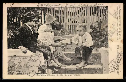 Künstler-AK sign. Margitay Tihamer: Ronto Pal Historiaja