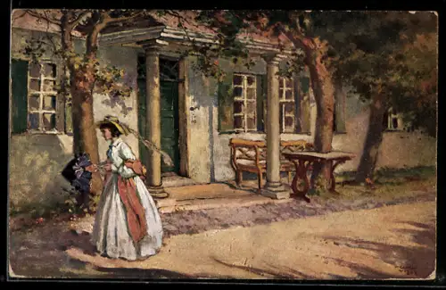 Künstler-AK sign. Carl Leopold Voss: Heimwärts