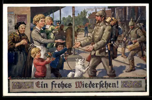 AK Soldatenliebe, Ein frohes Wiedersehen