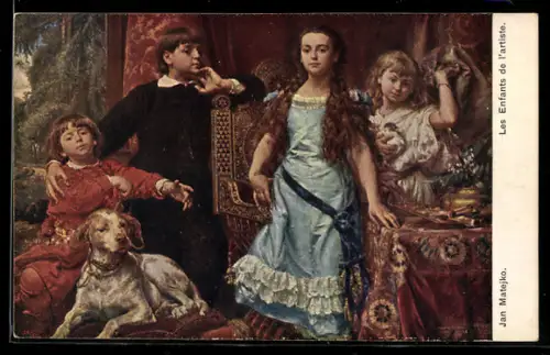 Künstler-AK sign. Jan Matejko: Les Enfants de l`artiste