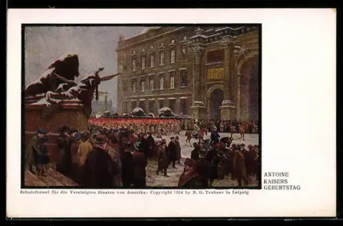 Künstler-AK sign. Antoine: Kaisers Geburtstag