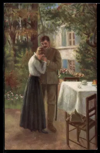 Künstler-AK sign. R. de Witt: Scheiden und Meiden