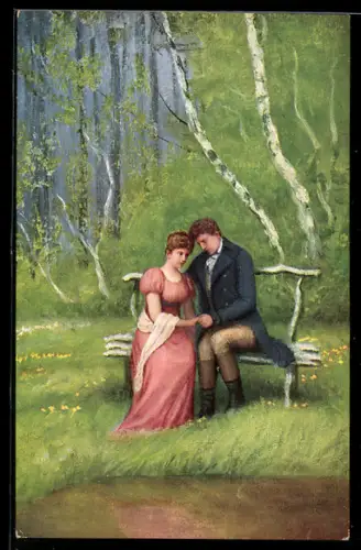 Künstler-AK sign. A. Hering: Im Frühling