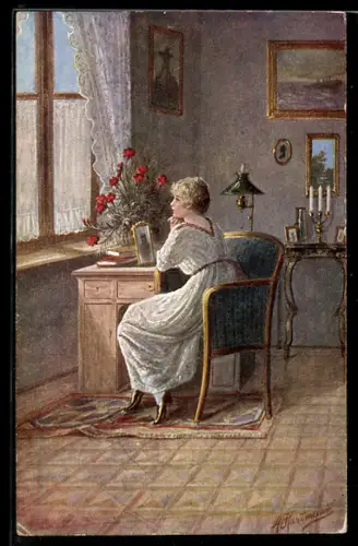 Künstler-AK sign. A. Hartmann: Sehnsucht