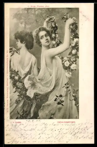 Künstler-AK sign. F. Fabbi: Frühlingsreigen