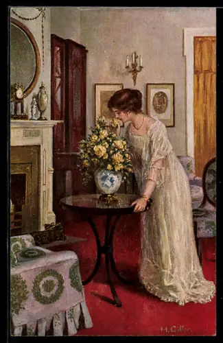 Künstler-AK sign. H. Gitter: Rosen