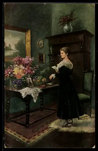 Künstler-AK sign. M. Löste: Treues Gedenken