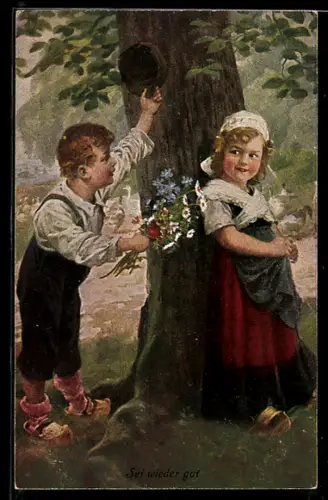 Künstler-AK sign. Hans W. Schmidt: Sei wieder gut