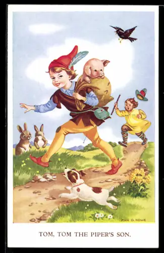 Künstler-AK sign. Jean D. Howe: Tom, Tom The Piper`s Son