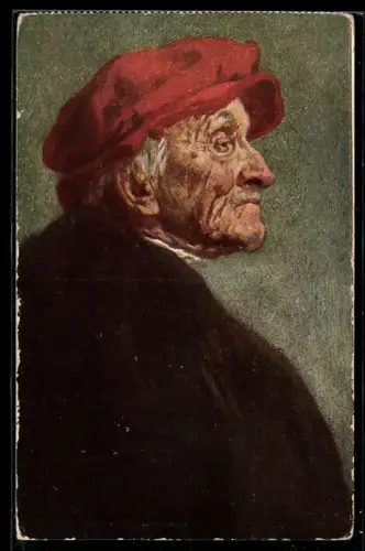 Künstler-AK sign. D. Seitz: Der Gelehrte