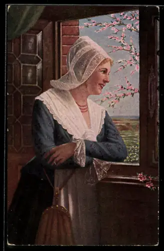 Künstler-AK sign. E. Anders: Junges Hoffen