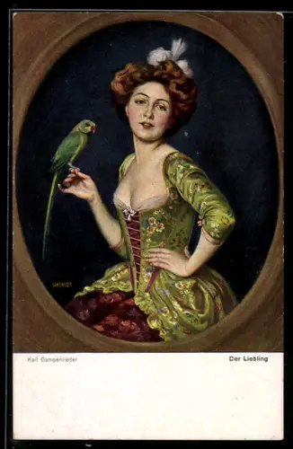 Künstler-AK sign. Karl Gampenrieder: Der Liebling