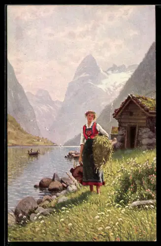 Künstler-AK sign. E. Pastor-Neumann: Am Meer