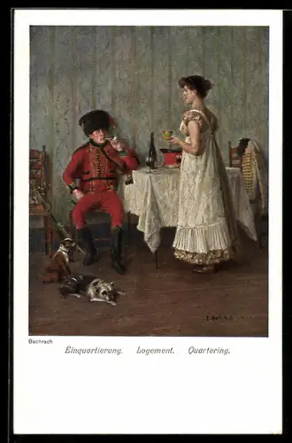 Künstler-AK sign. Bachrach: Einquartierung