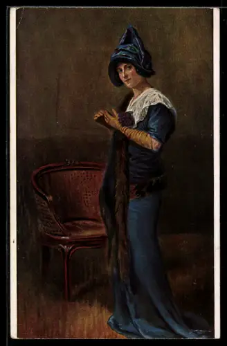 Künstler-AK sign. Fenner-Behmer: Ein Besuch