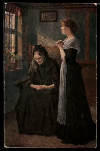 Künstler-AK sign. Walther Firle: Abendfrieden