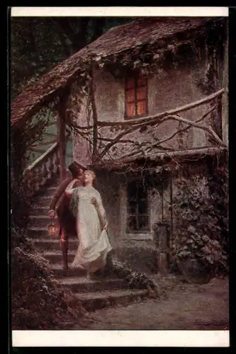 Künstler-AK sign. E. Deully: Auf Wiedersehen!