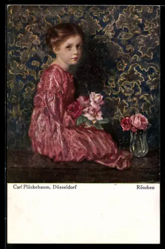 Künstler-AK sign. Carl Plückenbaum: Röschen