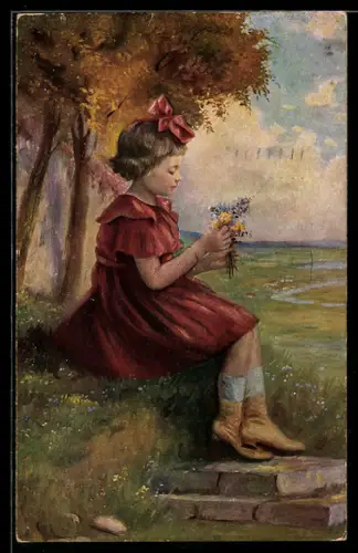 Künstler-AK sign. A. Harder: Maientag