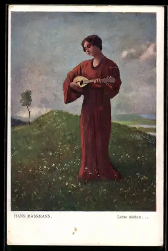 Künstler-AK sign. Hans Massmann: Leise ziehen...