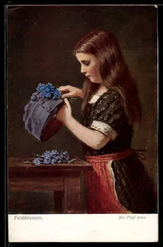 Künstler-AK sign. Jos. Pögl: Feldblumen