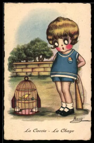 Künstler-AK sign. Mary: La Caccia