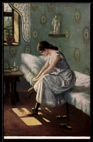 Künstler-AK sign. I. Linschoten: Am Morgen